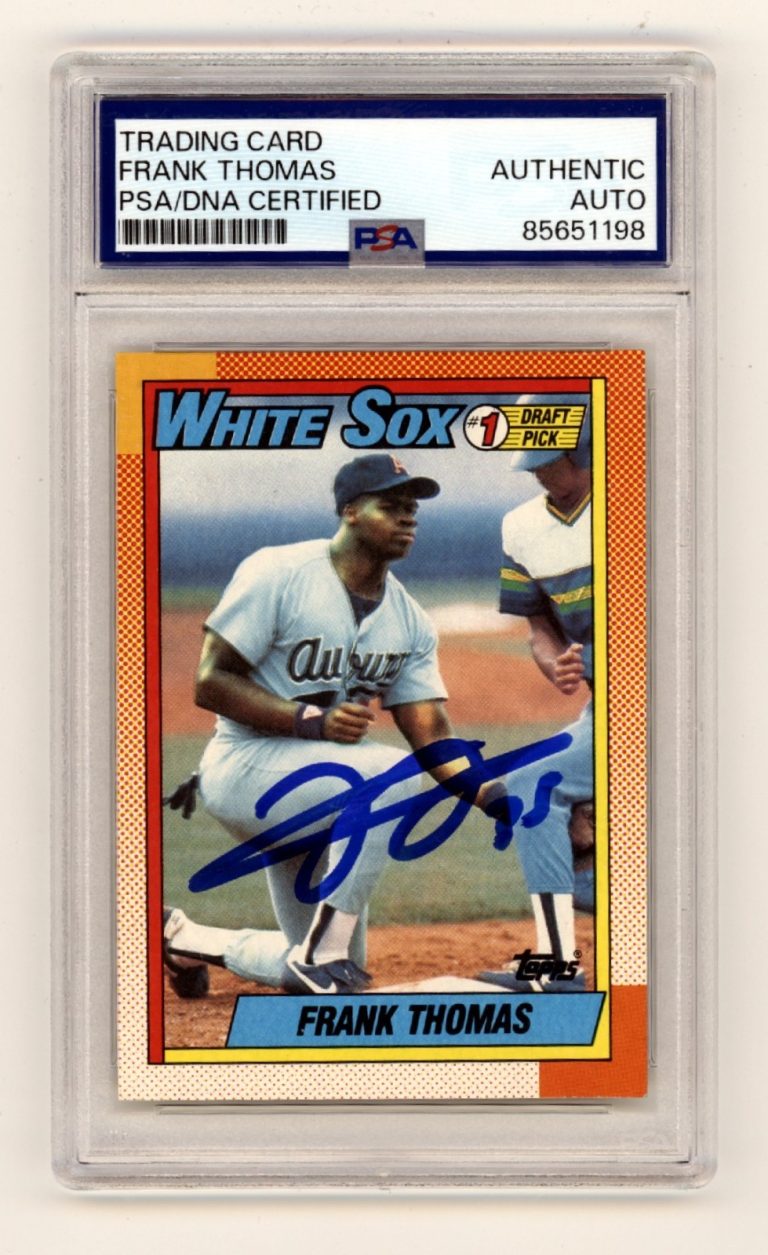 Frank Thomas 1990 Topps #414 Rookie RC Signed PSA Authentic Auto White Sox