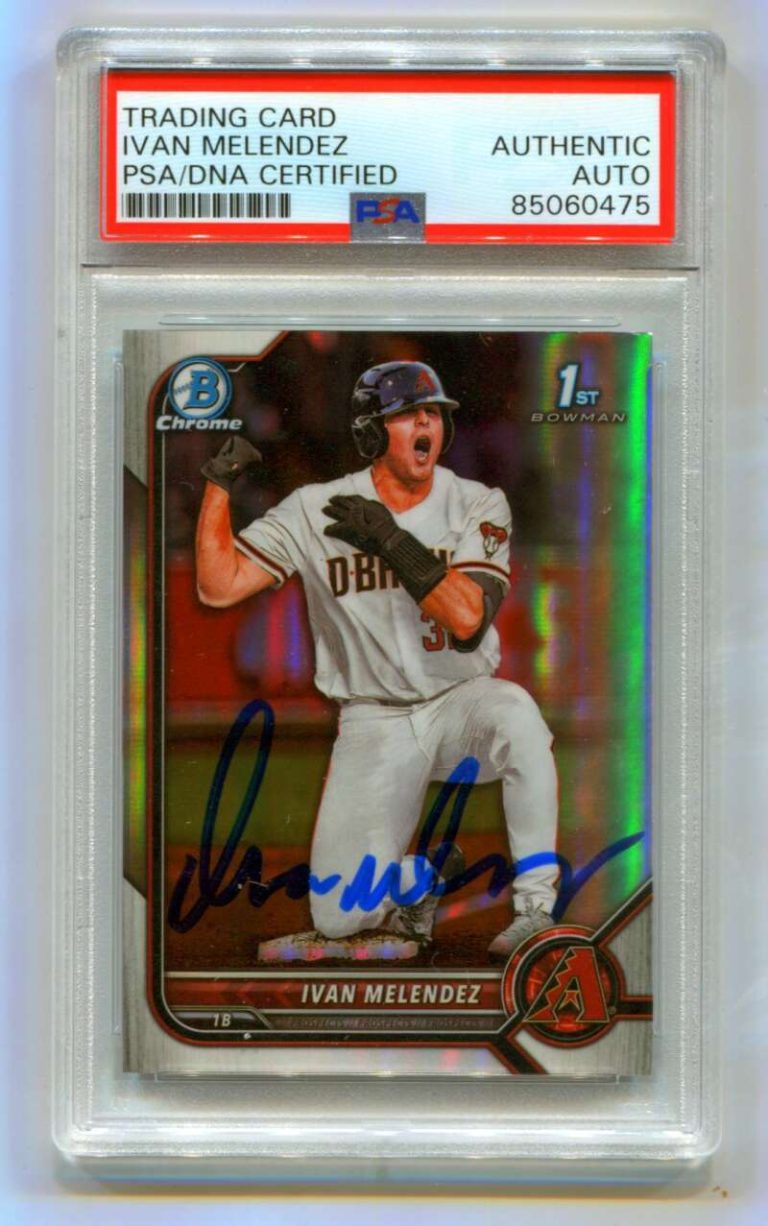 Ivan Melendez 2022 Bowman Chrome Draft 1st Refractor Signed PSA Authentic Auto