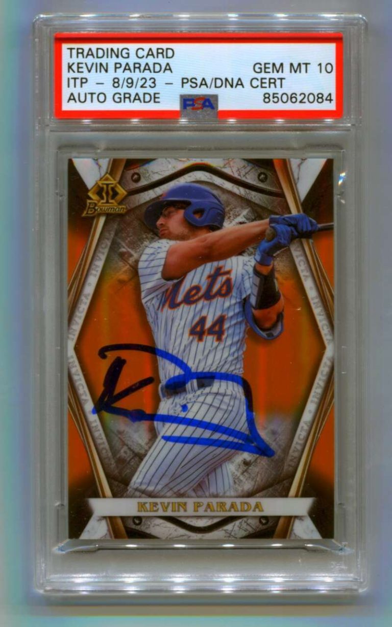 Kevin Parada 2022 Bowman Draft Invicta Orange Refractor 1/25 Signed PSA 10 Auto