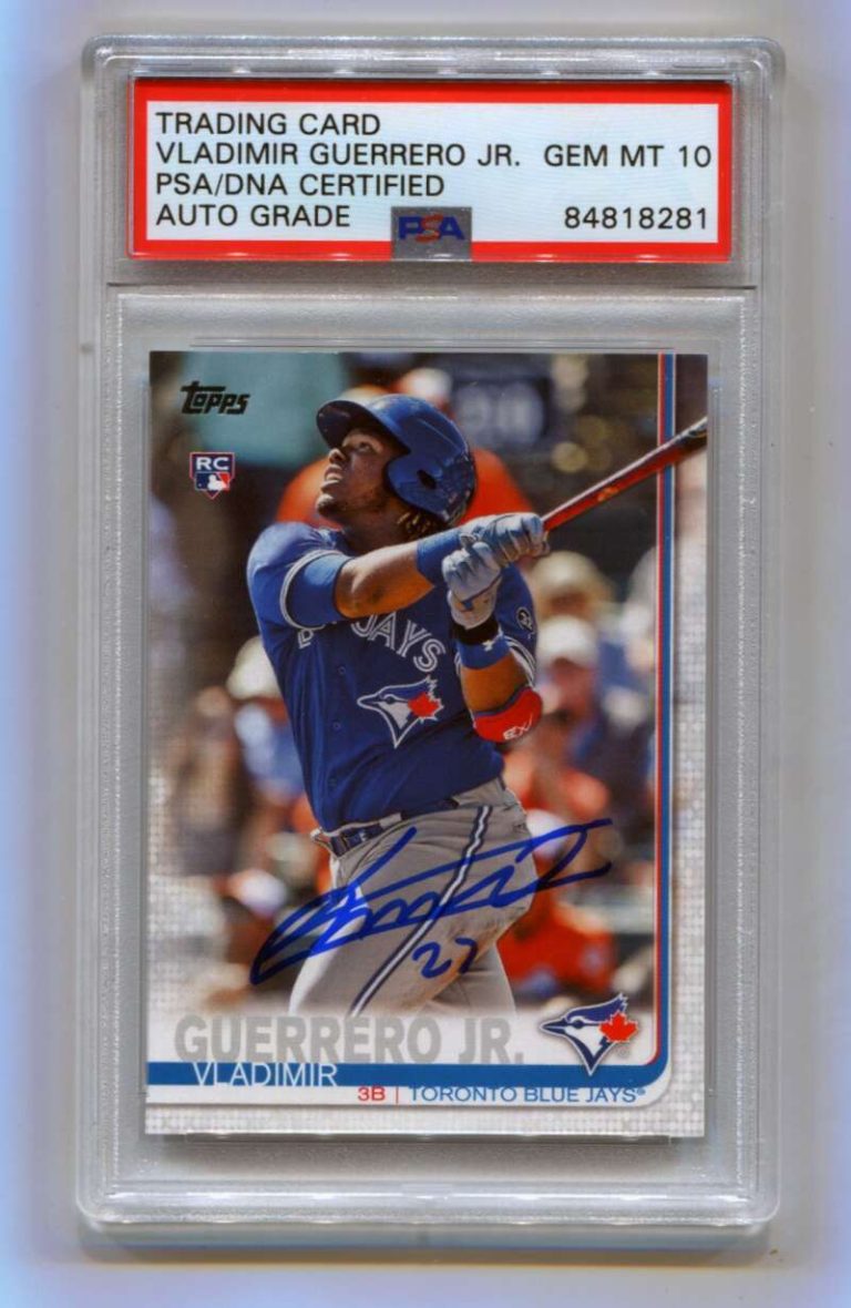 Vladimir Guerrero Jr 2019 Topps Series 2 No Number NNO SP RC Signed PSA 10 Auto