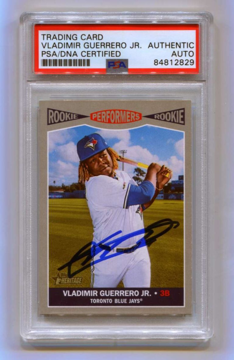 Vladimir Guerrero Jr 2019 Topps Heritage Rookie Performers Signed RC PSA Auto