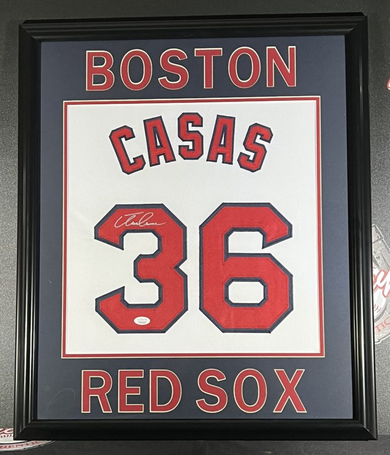 Triston Casas Signed Framed Custom Jersey Boston Red Sox JSA Witness COA