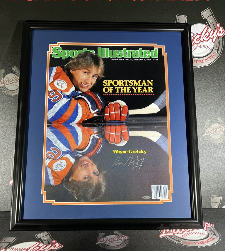 Wayne Gretzky Signed Framed 16x20 Photo SI Sportsman of the Year UDA COA