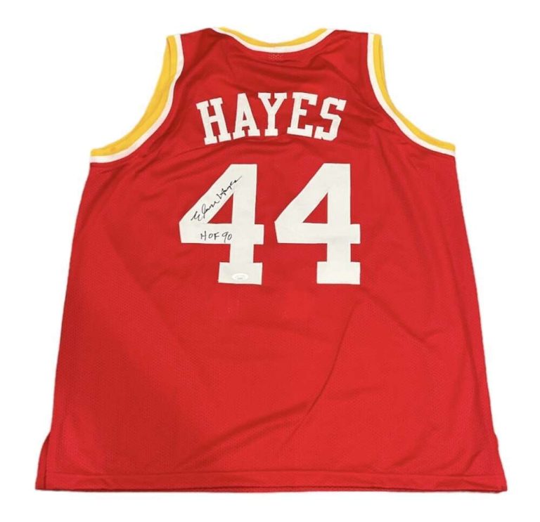 Elvin Hayes Signed Autographed Custom Rockets Jersey w/ HOF 90 JSA COA
