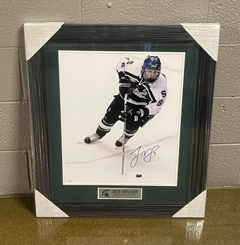 Justin Abdelkader Signed Framed Michigan State Spartans 16x20 Photo JSA COA