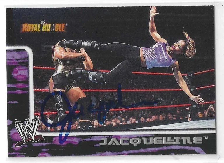Jacqueline Signed 2002 Fleer WWE Royal Rumble Card #11