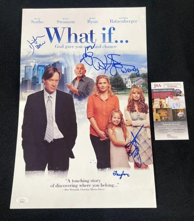 What If... 11x17 Poster Cast Signed By 5 Sorbo Ratzenberger Ryan Swanson JSA COA