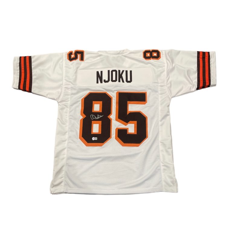 David Njoku Signed Cleveland Browns Custom Jersey Beckett Witness BAS COA