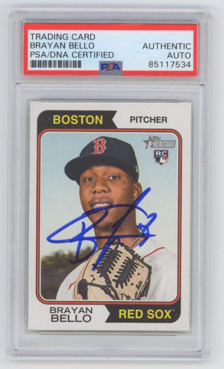 Brayan Bello 2023 Topps Heritage #89 Rookie RC Signed PSA Authentic Auto Red Sox