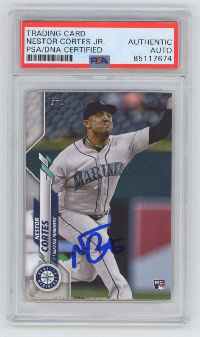 Nestor Cortes 2020 Topps Update U-196 Rookie RC Signed Auto PSA DNA Authentic
