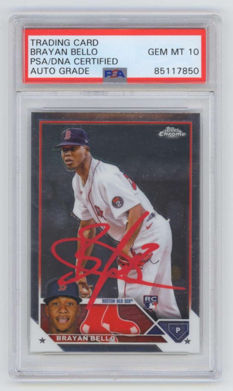 Brayan Bello 2023 Topps Chrome #57 Rookie RC Signed PSA 10 Auto Red Sox