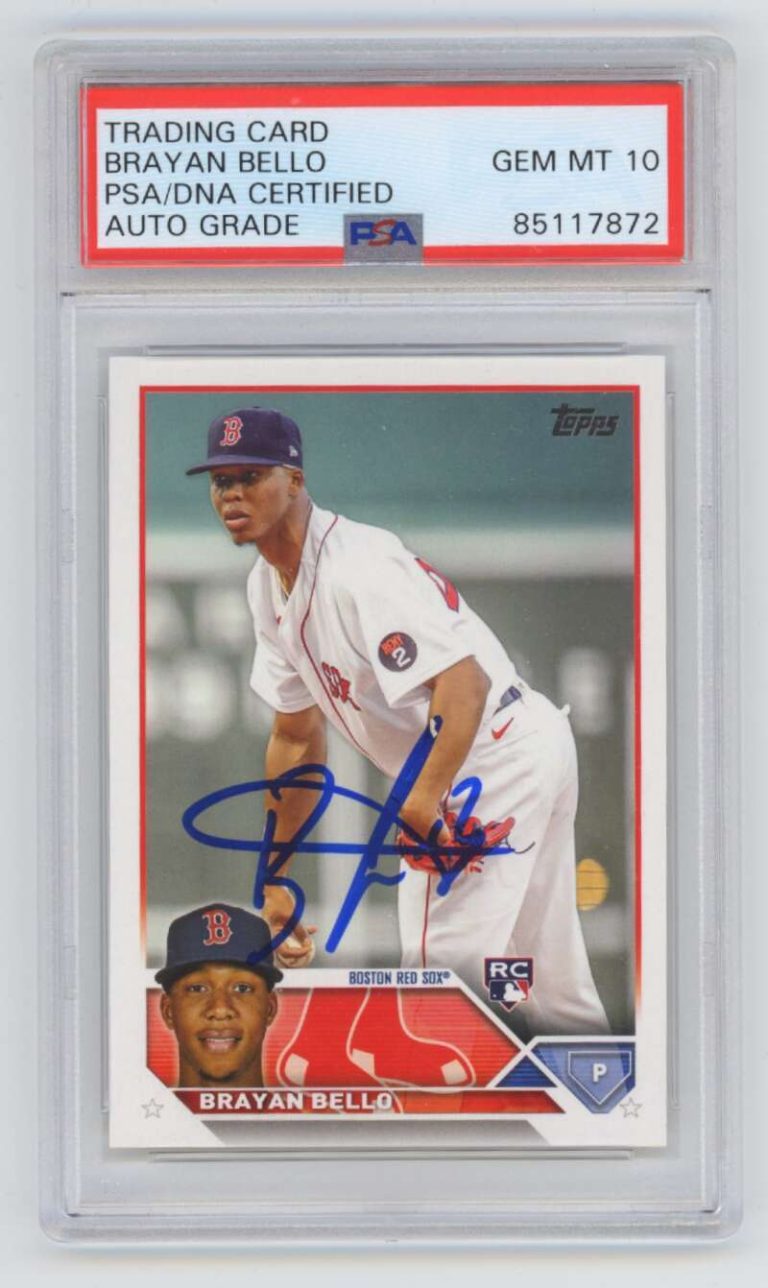 Brayan Bello 2023 Topps Series One #185 Rookie RC Signed PSA 10 Auto Red Sox