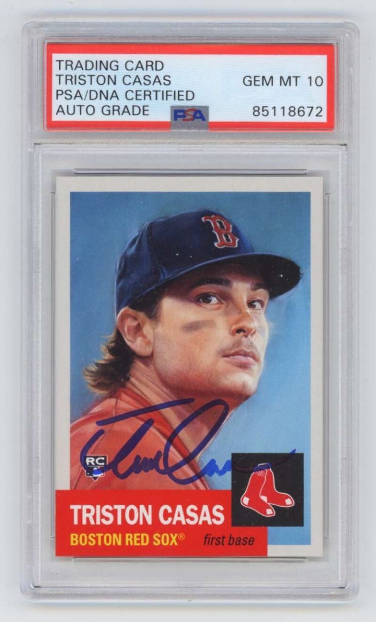 Triston Casas 2023 Topps Living Set #622 Rookie RC Signed PSA 10 Auto