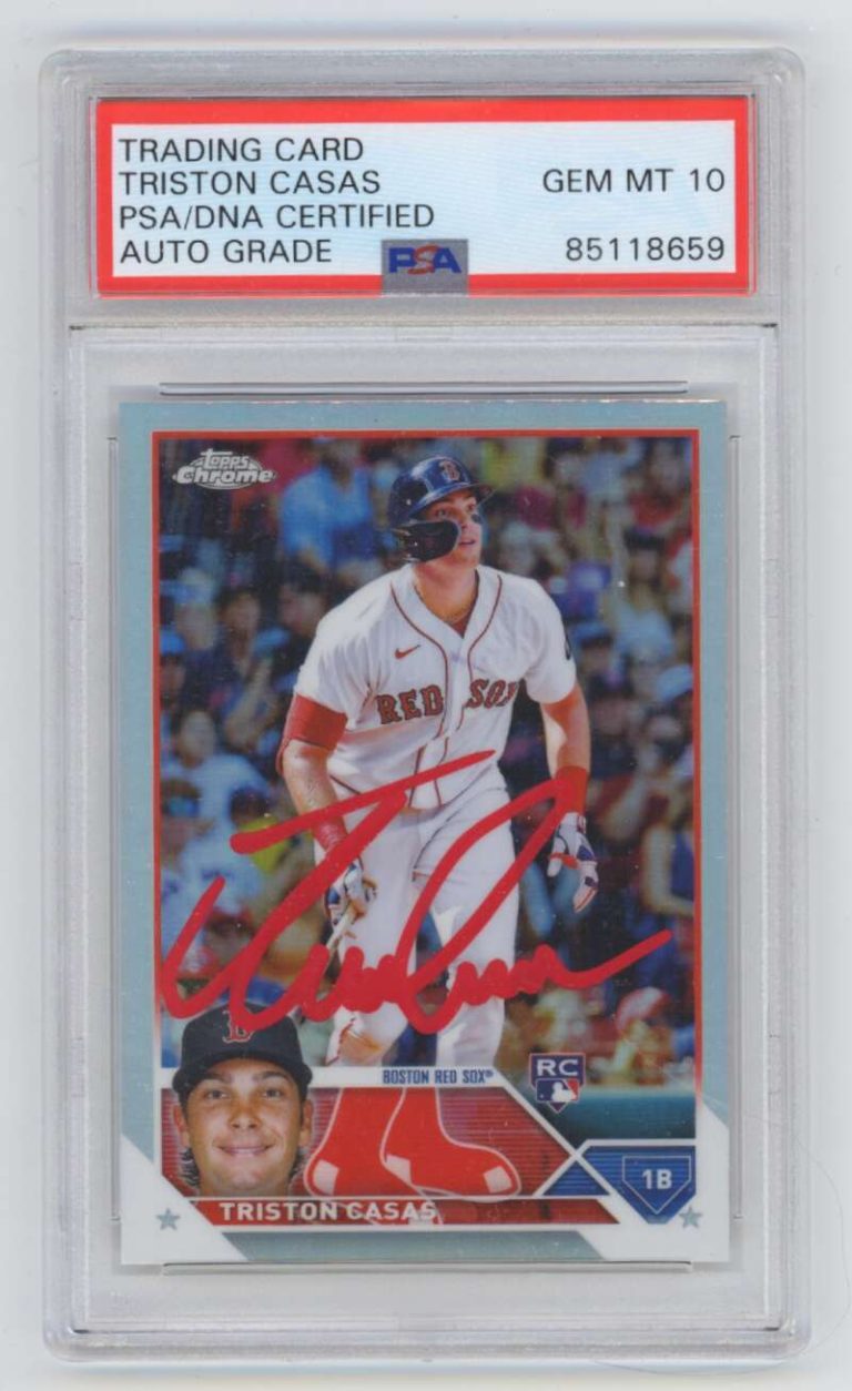 Triston Casas 2023 Topps Chrome #174 Rookie RC Signed PSA 10 Auto Red Sox