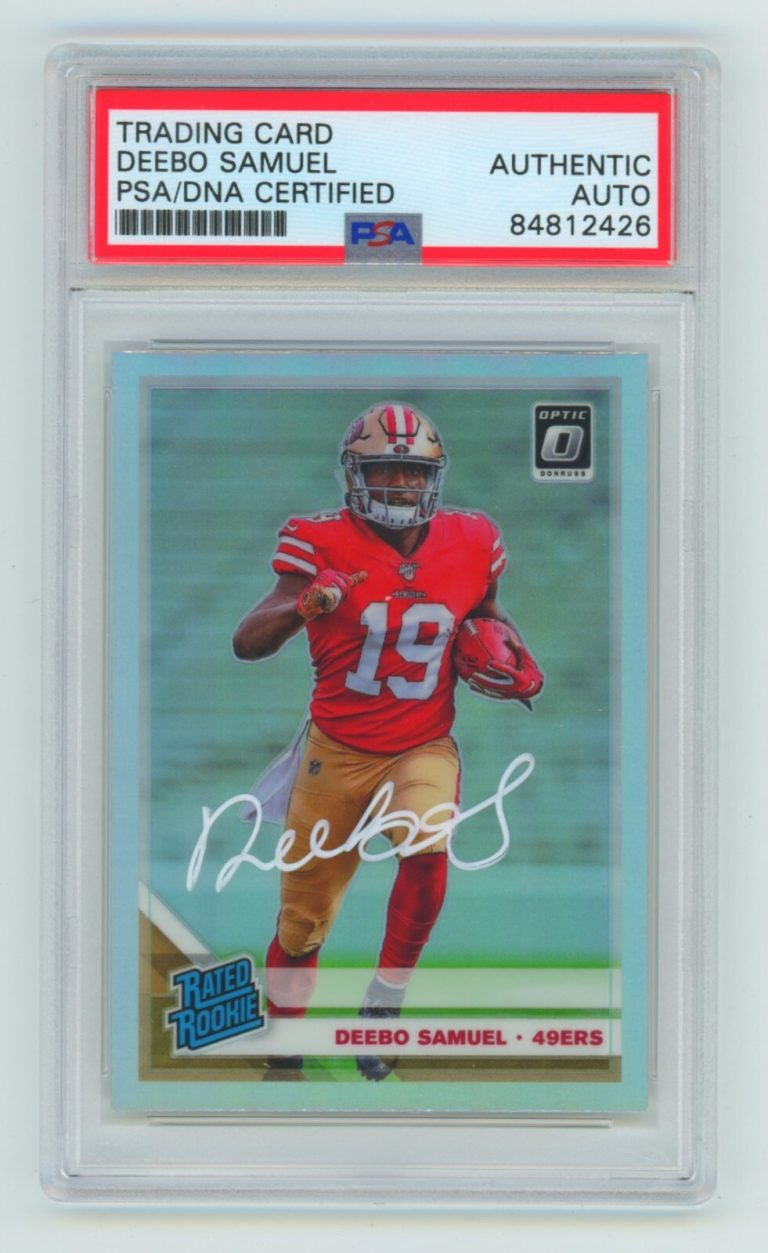 Deebo Samuel 2019 Donruss Optic 167 Silver Prizm RC Auto PSA DNA Authentic 49ers