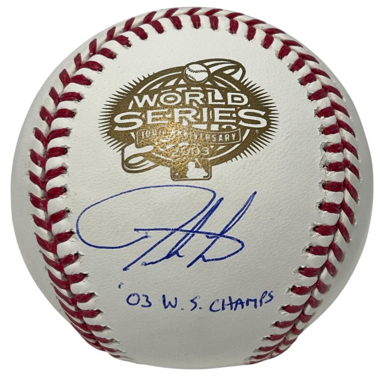 Derrek Lee Signed Auto 2003 World Series ROMLB Baseball w/ WSC Beckett BAS COA