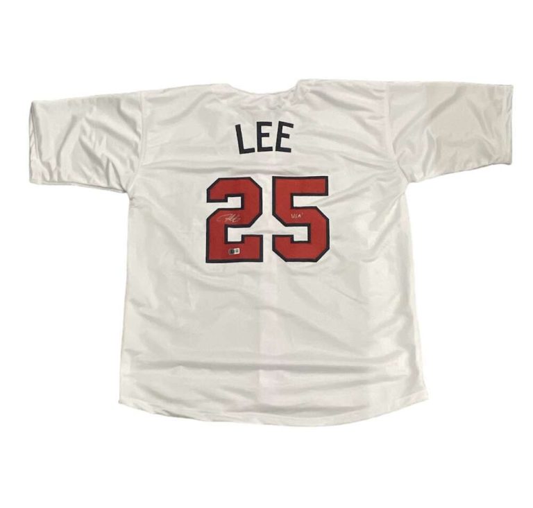 Derrek Lee Signed USA WBC Custom Jersey w/ USA! Beckett Witness BAS COA