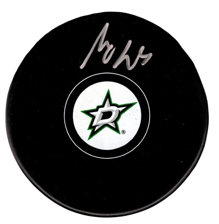 Miro Heiskanen Signed Autographed Dallas Stars Logo Puck Beckett Witness BAS COA