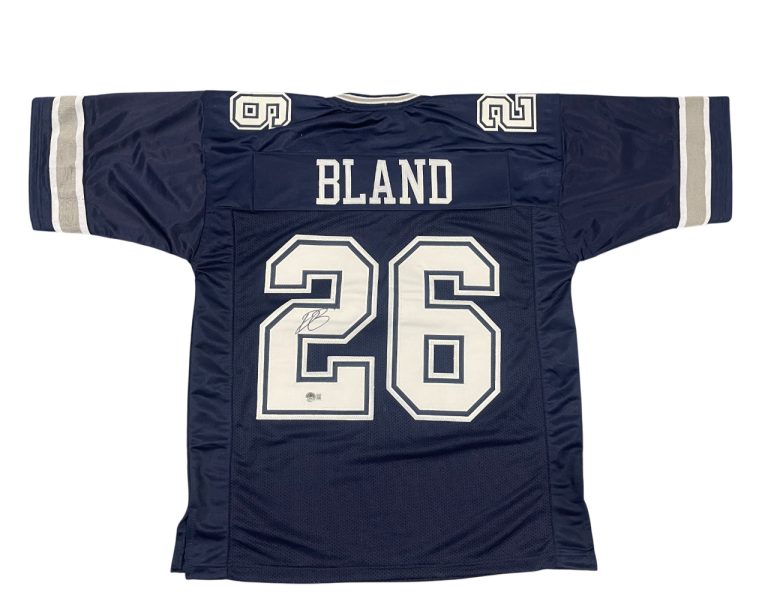 DaRon Bland Signed Dallas Cowboys Custom Jersey Beckett Witness BAS COA