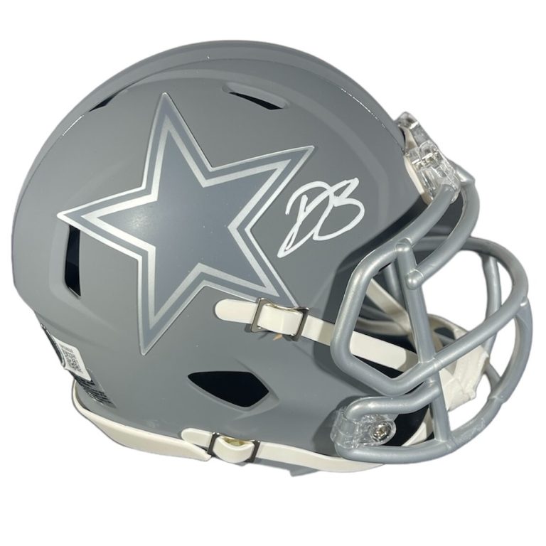 Daron Bland Signed Dallas Cowboys Slate Mini Helmet Beckett Witness BAS COA