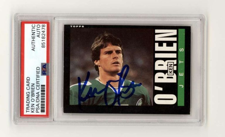 Ken O'Brien 1985 Topps #346 Rookie RC Signed PSA Authentic Auto New York Jets