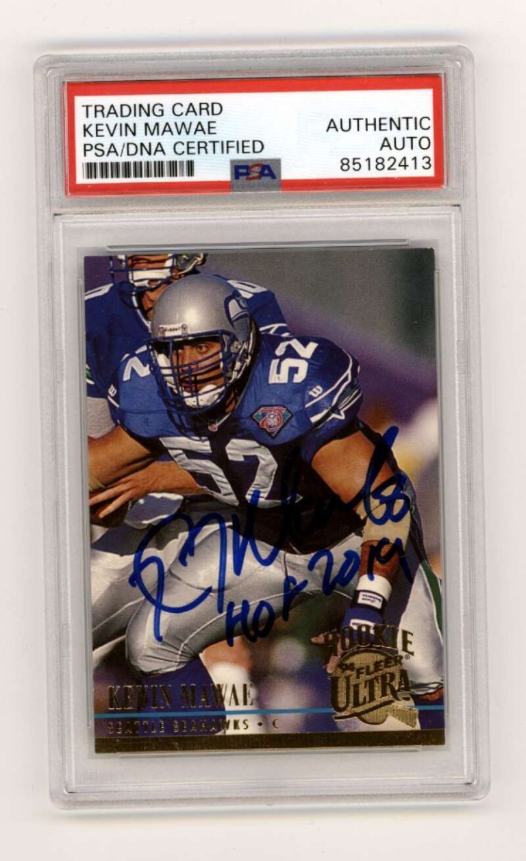 Kevin Mawae 1994 Fleer Ultra 508 Rookie RC w/ HOF 2019 Signed PSA Authentic Auto