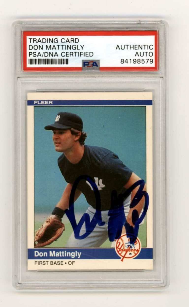 Don Mattingly 1984 Fleer #131 Rookie RC Signed PSA Authentic Auto NY Yankees