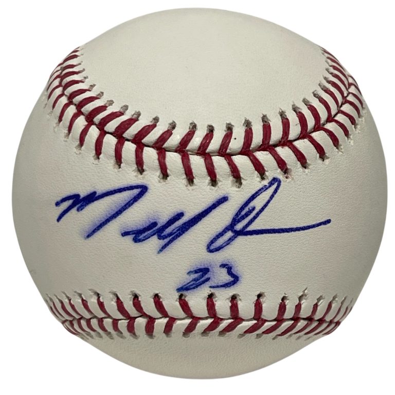Marcell Ozuna Signed Rawlings ROMLB Baseball Beckett BAS COA Braves