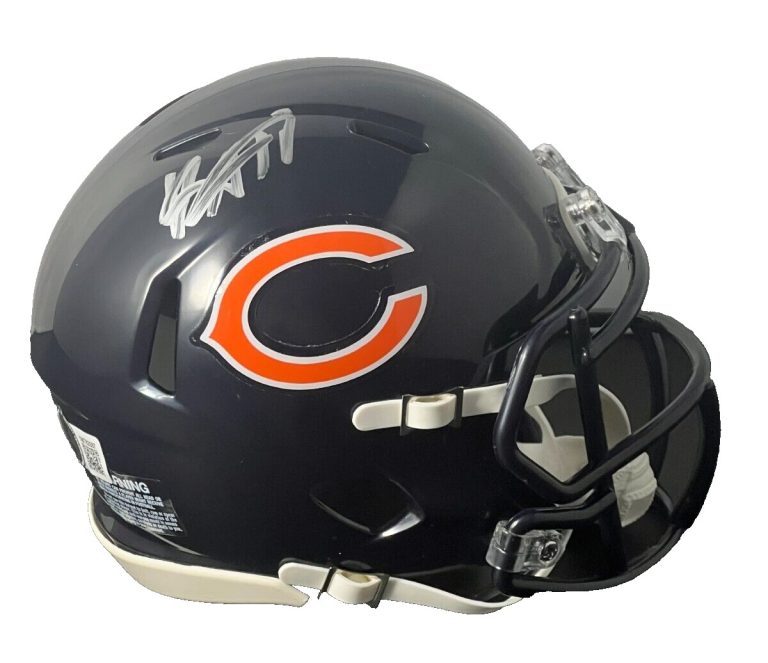 Keenan Allen Signed Chicago Bears Speed Mini Helmet Beckett Witness BAS COA