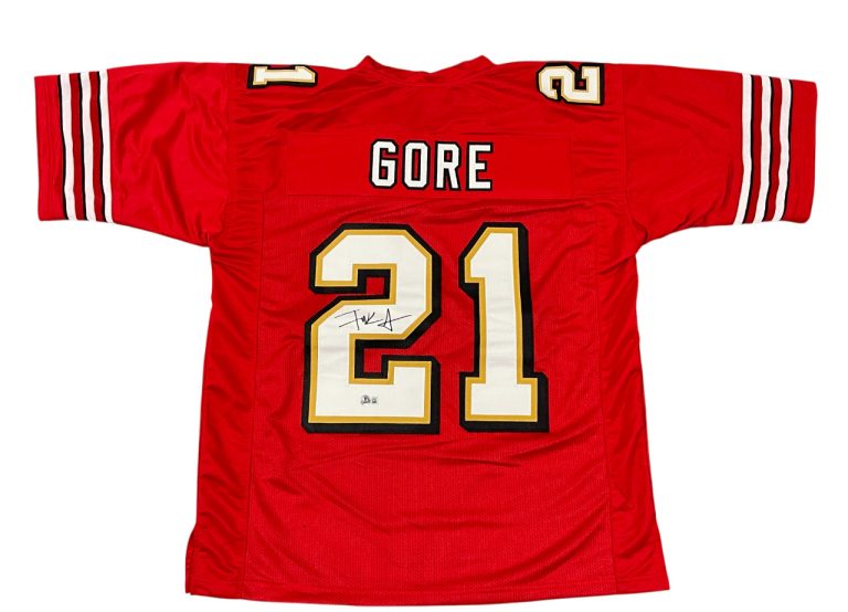 Frank Gore Signed San Francisco 49ers Custom Jersey Beckett Witness BAS COA