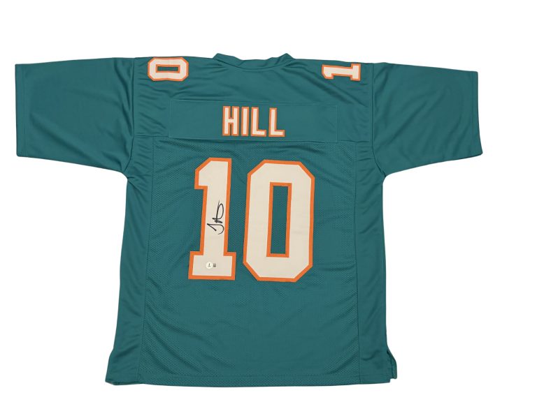 Tyreek Hill Signed Miami Dolphins Custom Jersey Beckett Witness BAS COA