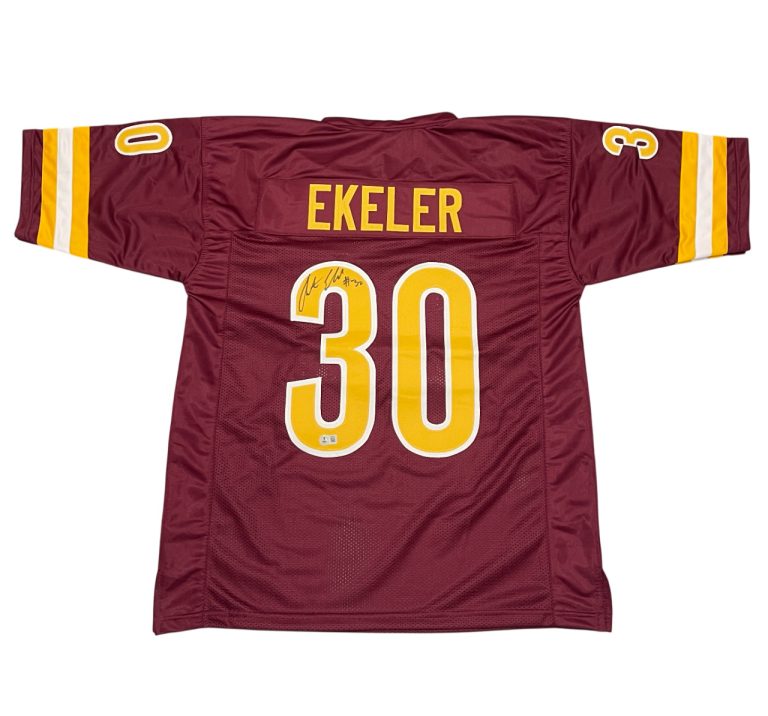 Austin Ekeler Signed Washington Commanders Custom Jersey Beckett Witness BAS COA