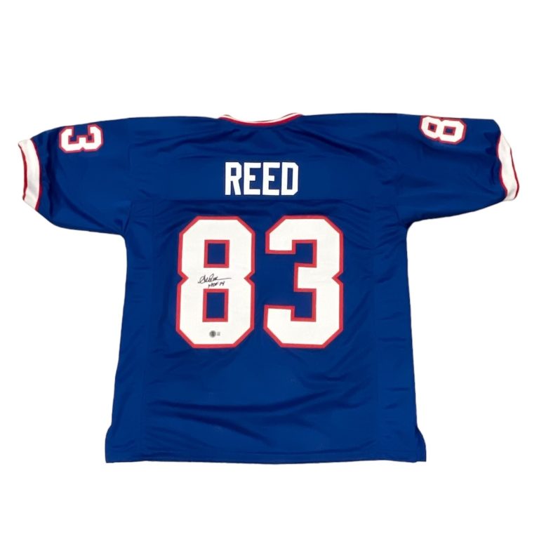Andre Reed Signed Buffalo Bills Custom Jersey w/ HOF 14 Beckett Witness BAS COA