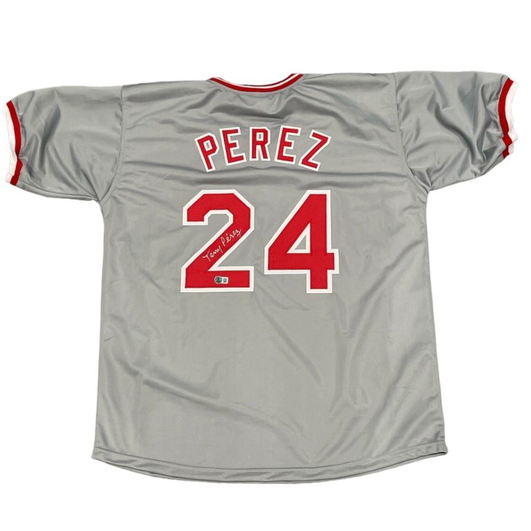 Tony Perez Signed Cincinnati Reds Custom Jersey Beckett Witness BAS COA