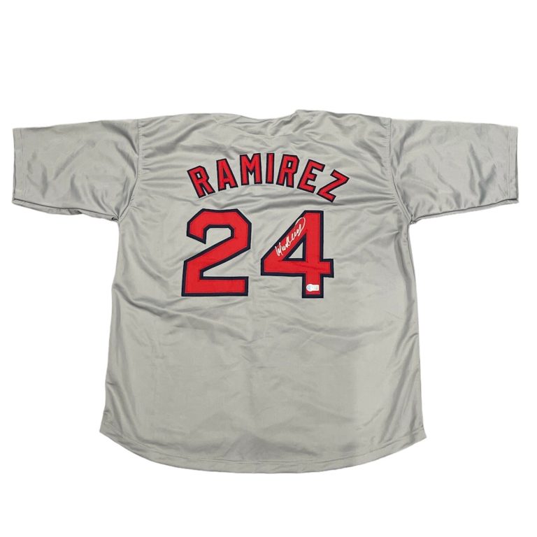 Manny Ramirez Signed Boston Red Sox Custom Jersey Beckett Witness BAS COA