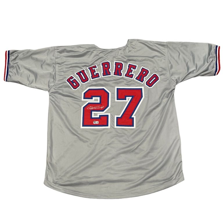 Vladimir Guerrero Signed Montreal Expos Custom Jersey Beckett Witness BAS COA