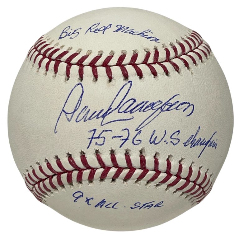 Dave Concepcion Signed Rawlings ROMLB Baseball w/ 3 Ins Beckett Witness BAS COA
