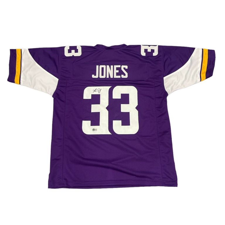 Aaron Jones Signed Minnesota Vikings Custom Jersey Beckett Witness BAS COA
