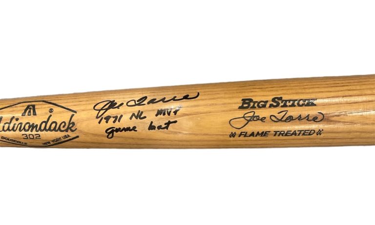 Joe Torre Signed Auto 1971 Cardinals Game Bat w/ MVP + Insc Beckett Wit BAS COA