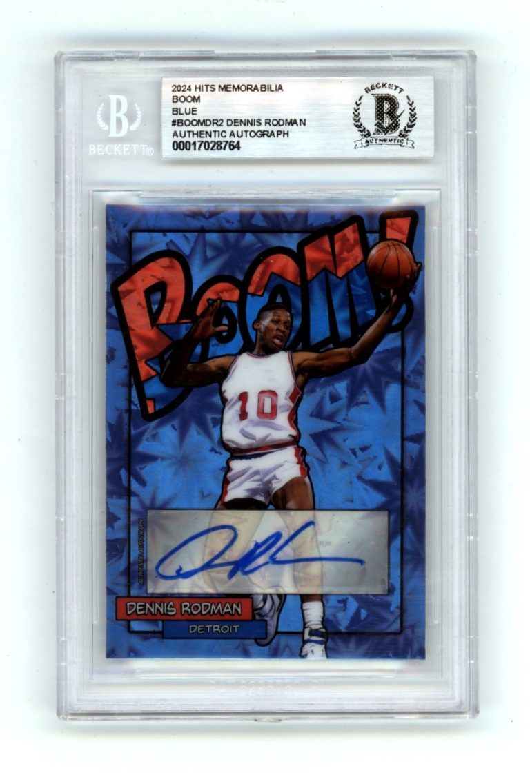 Dennis Rodman 2024 Hits Memorabilia BOOM Blue #/5 Signed BGS BAS Auto Pistons