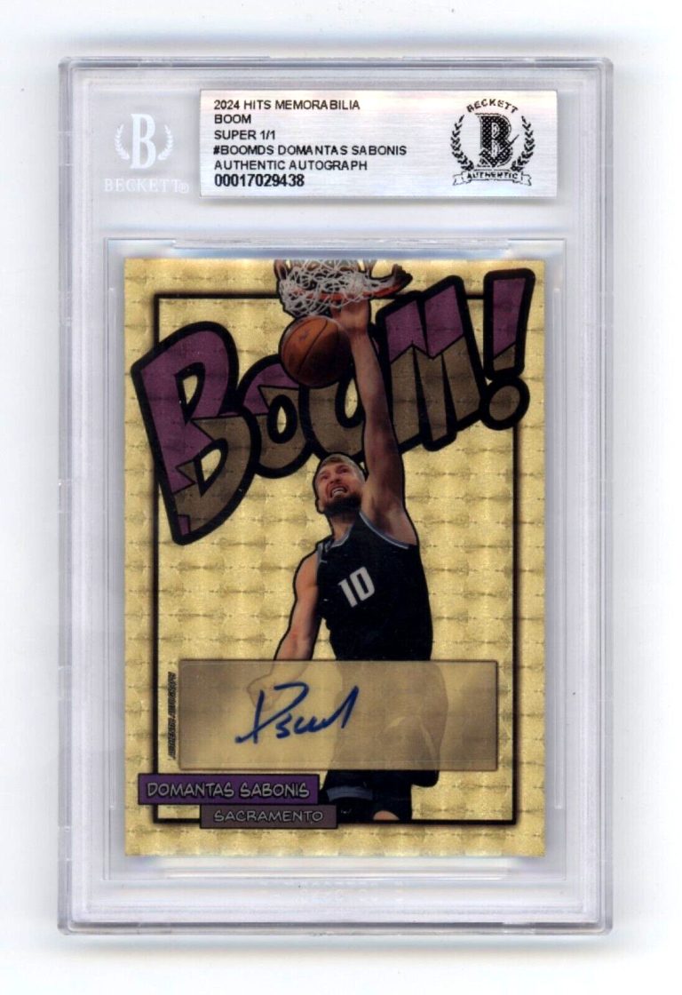 Domantas Sabonis 2024 Hits Memorabilia BOOM Super #1/1 Signed BGS BAS Auto Kings