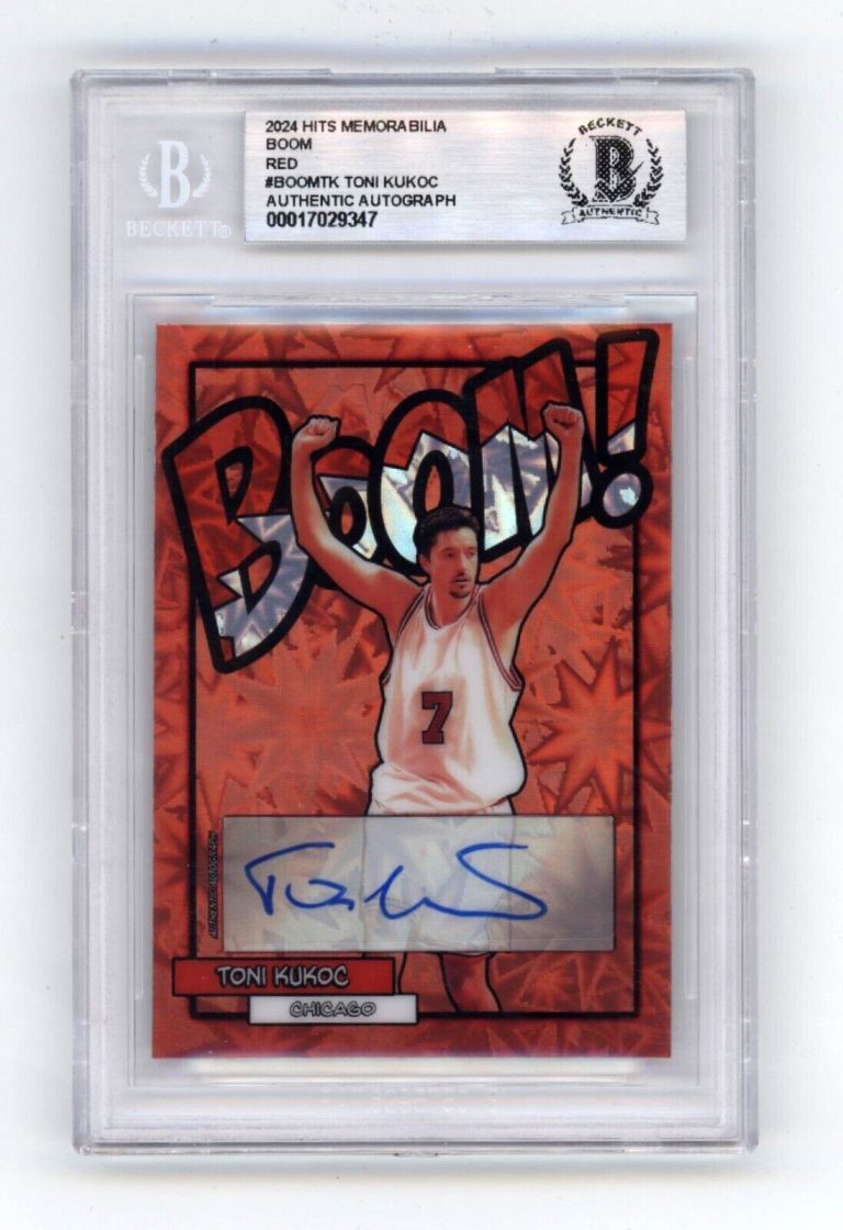 Toni Kukoc 2024 Hits Memorabilia BOOM Red Jersey # 7/7 Signed BGS BAS Auto