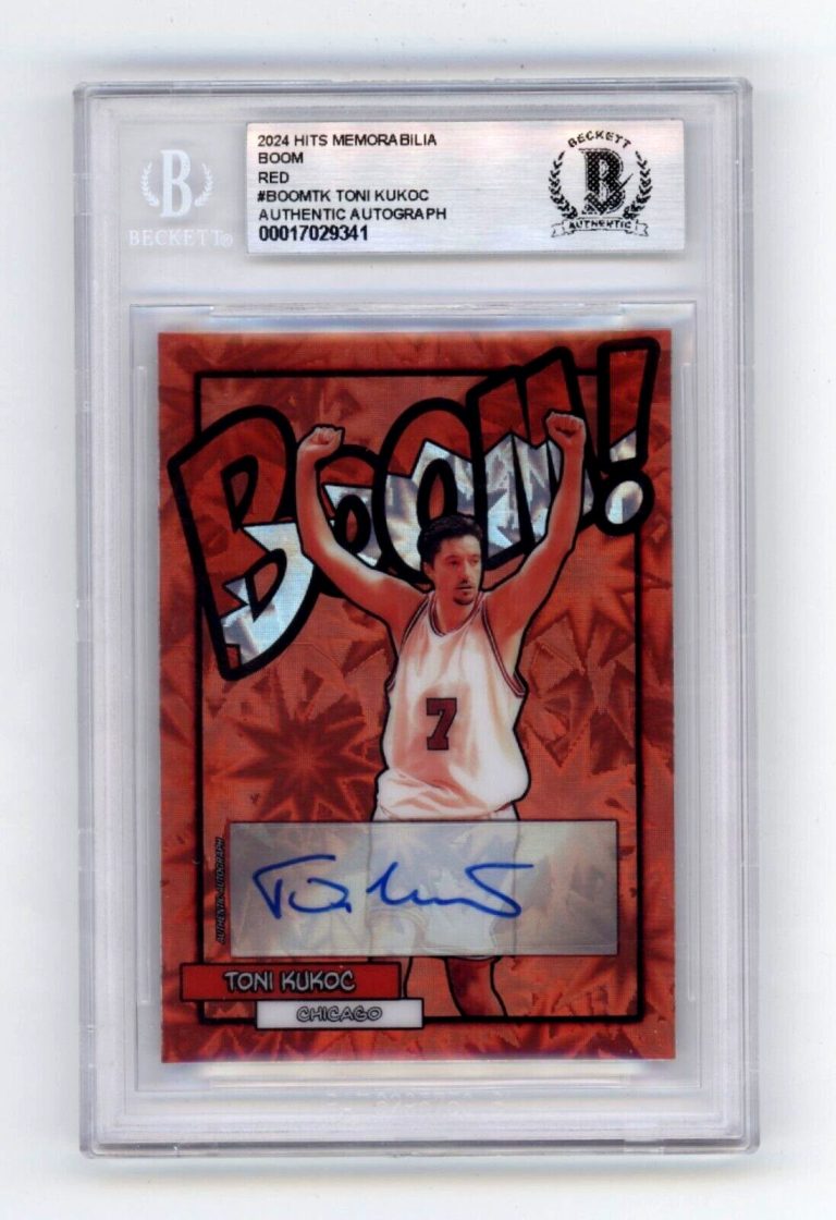 Toni Kukoc 2024 Hits Memorabilia BOOM Red #/7 Signed BGS BAS Auto Bulls