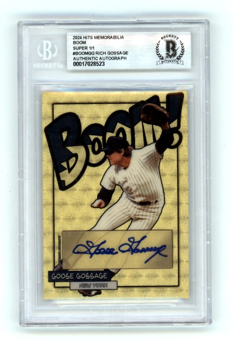 Goose Gossage 2024 Hits Memorabilia BOOM Super #1/1 Signed BGS BAS Auto Yankees