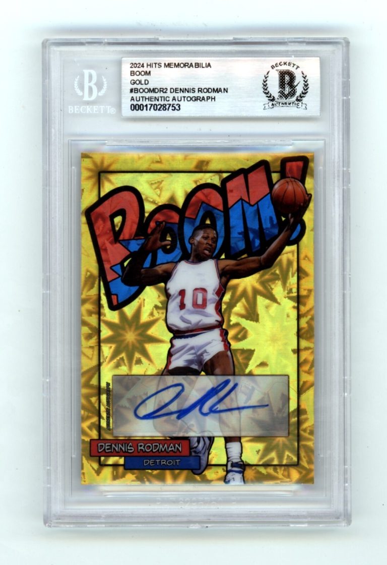 Dennis Rodman 2024 Hits Memorabilia BOOM Gold #/10 Signed BGS BAS Auto Pistons