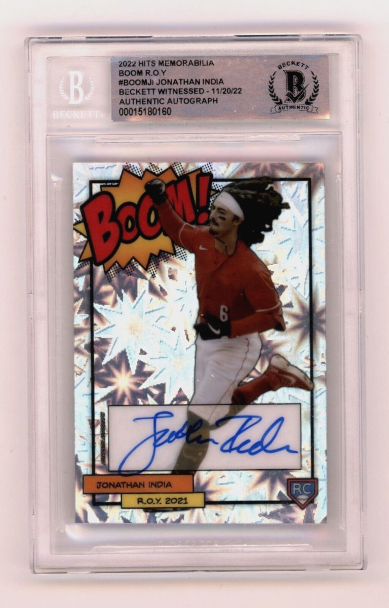Jonathan India 2022 Hits Memorabilia BOOM Silver JSY #6/6 RC Signed BGS BAS Auto