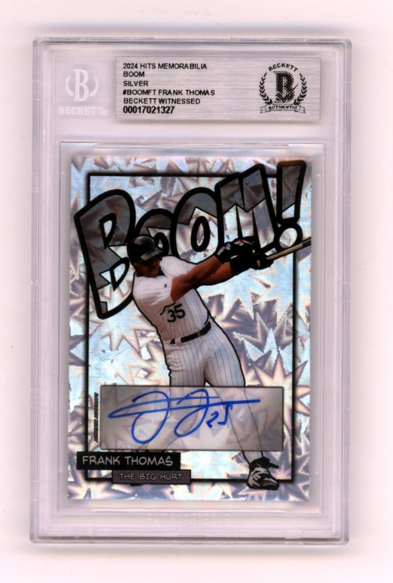 Frank Thomas 2024 Hits Memorabilia BOOM Silver /35 Signed BGS BAS Auto White Sox