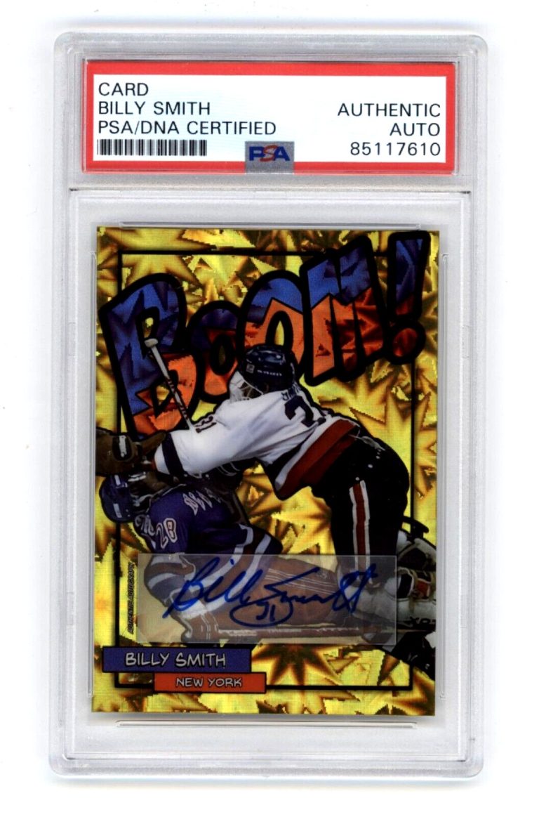 Billy Smith 2024 Hits Memorabilia BOOM Gold #/10 Signed PSA Auto Islanders