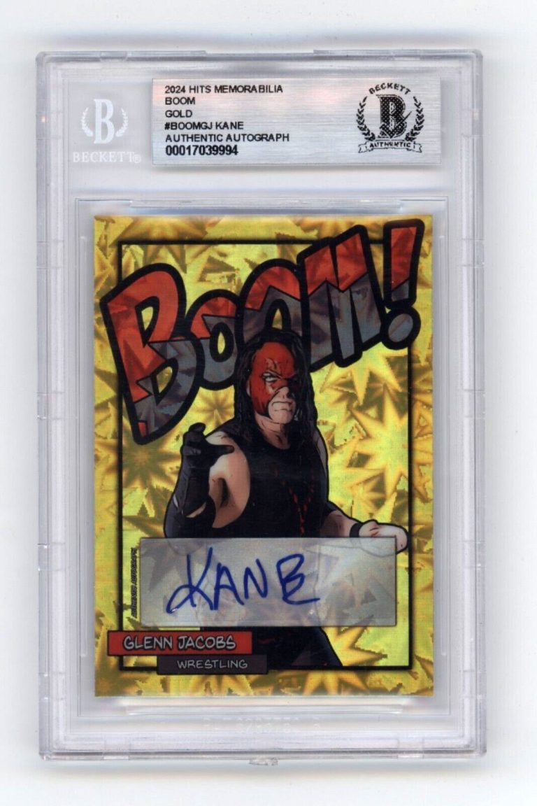 Glenn Jacobs KANE 2024 Hits Memorabilia BOOM Gold #/5 Signed BGS BAS Auto