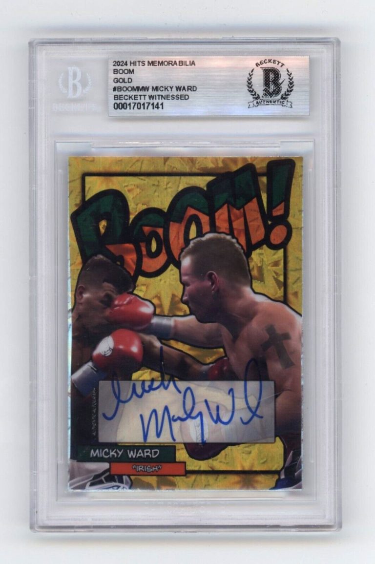 Mickey Ward 2024 Hits Memorabilia BOOM Gold #/10 Signed BGS BAS Auto Irish